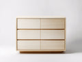 Kommode mit Schubladen aus Holz 120 x 42 x 90 cm - Naturholz - 6 Schubladen im modernen Design