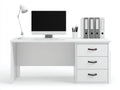 Schreibtisch aus Holzwerkstoff 140 x 60 x 75 cm - Weiß - Bürotisch mit 3 Schubladen