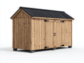 Gartenhäuser aus Holz ca. 280 x 210 x 230 cm - Naturbraun und Anthrazit - Doppelflügeltür - Rustikales Gerätehaus