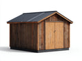 Gartenhäuser aus Massivholz und Metall 250 x 220 x 235 cm Dunkelbraun Naturbraun Anthrazit für Garten - Rustikales Gerätehaus mit 2 Türen