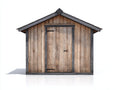 Gartenhäuser aus Massivholz 180 x 160 x 220 cm Naturbraun Anthrazit für Garten - Rustikales Gerätehaus mit 1 Tür