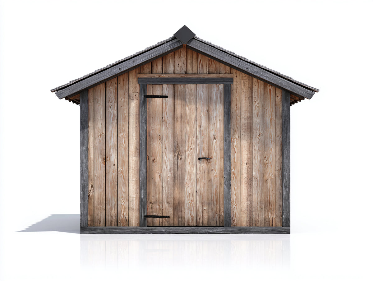 Gartenhäuser aus Massivholz 180 x 160 x 220 cm Naturbraun Anthrazit für Garten - Rustikales Gerätehaus mit 1 Tür