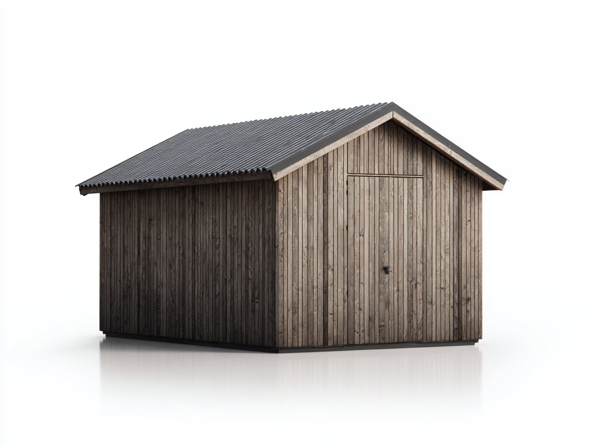 Gartenhäuser aus Holz 300 x 240 x 245 cm - Dunkelbraun und Anthrazit - Gerätehaus mit Einzeltür und Satteldach