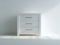 Kommode mit Schubladen aus Holzwerkstoff 80 x 42 x 82 cm Weiß für Schlafzimmer und Flur - Modernes Design mit 3 Schubladen